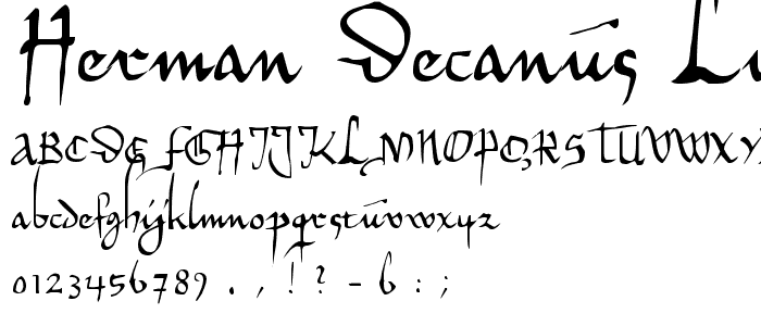 Herman Decanus Light AH font